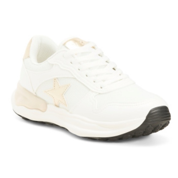 Vintage Havana Run Gold Star Fashion Sneaker White & Metallic Gold Women’s 7.5 - Picture 2 of 10